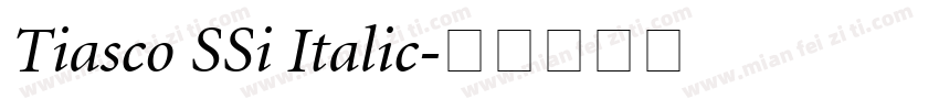 Tiasco SSi Italic字体转换